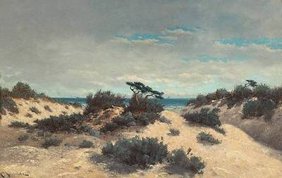 Carl Jonnevold : Sand Dunes in the Clearing Storm