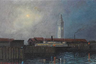 Edward Wilson Currier : Ferry Building, San Francisco