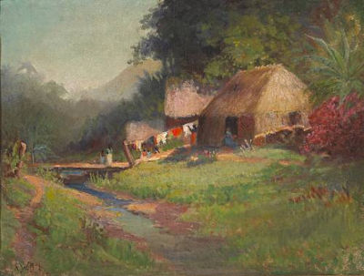 Arthur Best : Hawaiian Village Scene