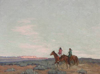 Ralph Waldo Emerson Meyers : Indians on Horseback, 1916