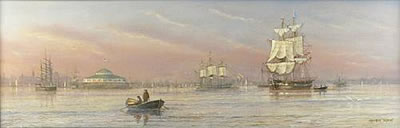 Frederick Tordoff : Shipping off the Battery, New York harbor