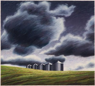 Susan Bennerstrom : Wheat Silos near St. John