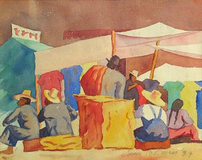 Samuel Colburn : Mexican market, 1939