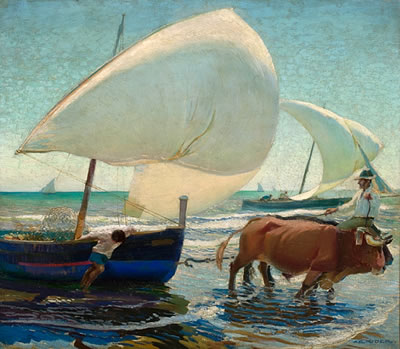 Arthur Grover Rider : Boats at Valencia