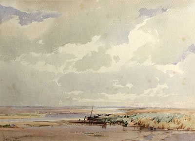 Charles S Harrington : A Chichester Harbour; also a companion landscape (a pair)