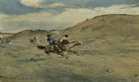 Walter Shirlaw : Crow Horse Race