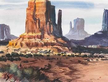 Jade Fon : Galloping Mustangs, Monument Valley, Arizona