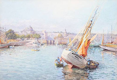 Ernest Albert Chadwick : 'Concarneau, Brittany: afternoon'