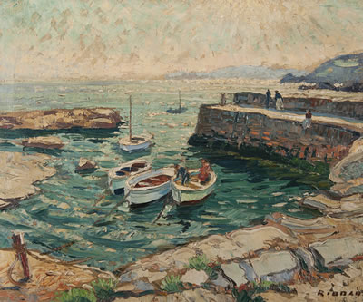 Albert Charles Ribbans : 'Port Wrinkle, Cornwall'