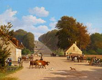 Andreas Thomas Juuel : Summer's day at Geel's Hill near Holte north of Copenhagen