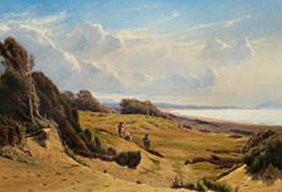 Rudolf Bissen : Hunters in the sand hills at a Danish coast