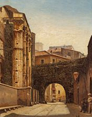 Morten Jepsen : A pair of Roman views of 'Foro di Nerva' and 'Foro Augusto'