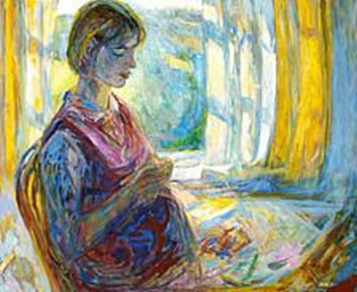 Poul Hom : Woman by the window