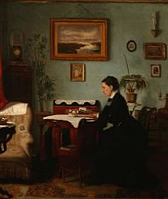 Jens Jorgen Jensen-Egeberg : Interior with a reading woman