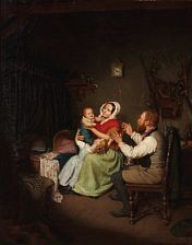 Theodor Francken : A young couple and their children.