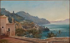 Vilhelm Pedersen : Udsigt over Amalfi