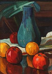 Jacob Jorgensen : Sill life with vase and fruits