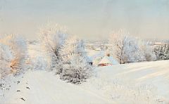 Hans Agersnap : Snow covered landscape