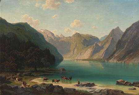 Wilhelm August Theodor Steinhausen : Alpine landscape