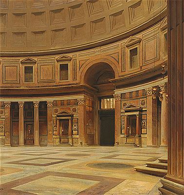 Karl George Jensen : Inside Pantheon, Rome