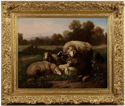 Louis (Ludwig) Reinhardt : Resting Sheep