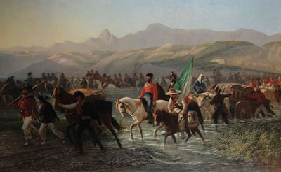 Jules Van Imschoot : Garibaldi's and his redshirts crossing