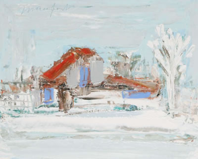 Robert Maufort : Winter landscape.