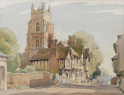 Albert Charles Ribbans : 'Stoke by Nayland Church'