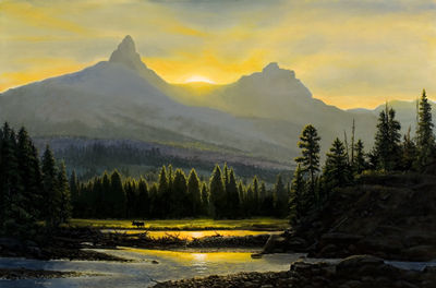 Reid Christie : A Break in the Storm (Clarks Fork Valley, Wyo)