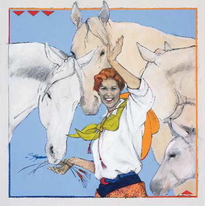 Donna Howell-Sickles : Three White Horses