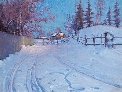 Vasili Filippovich Levi : WINTER LANDSCAPE.