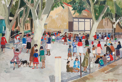 Sven Ljungberg : Motif from school yard