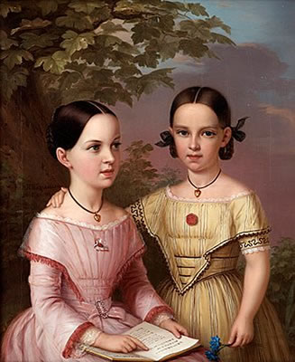 Erik Wahlbergson : 'Marianne Lewenhaupt' (1841-1896) and sister 'Charlotte Lewenhaupt' (1847-1875).