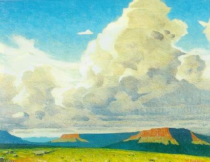 Gustav Liljestrom : Prairie With Clouds