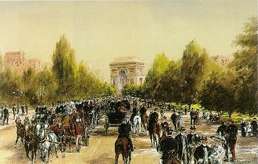 Alfred Villiers Farnsworth : The Champs Elysee