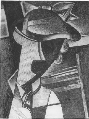 Rudolph Weisenborn : Cubist Woman with Hat