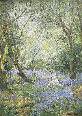 James Herbert Snell : In a Bluebell Wood