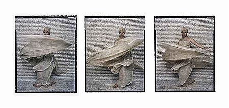 Lalla Essaydi : Dancer Triptych (#8, #10, #12)