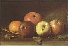 Peter Baumgras : Still Life With Apples and Fly