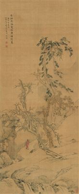 Mi Shao : TWO SCHOLARS STANDING UNDER THE TREE