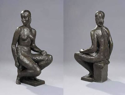 Isaac Dobrinsky : Naked woman sitting