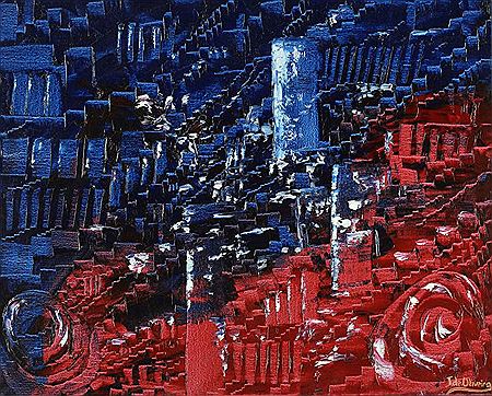 Jorge de Oliveira : Composition rouge et bleue