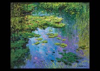 Shomei Fukazawa : Flowers in the lake of Monet