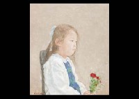 Eibin Otsu : A Girl with red rose