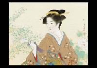 Kiyokata Kaburagi : Bush Clover and Cotton Rose