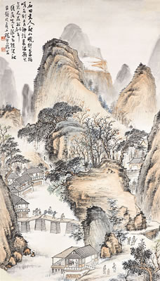 Jianqiu Zhu : LANDSCAPE IN THE STYLE OF SHEN ZHOU