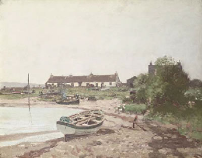 George Houston : Cottages on the bank of Loch Fyne