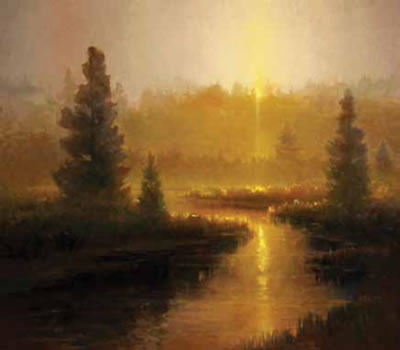 Rachel Warner : Evening on the Flathead River