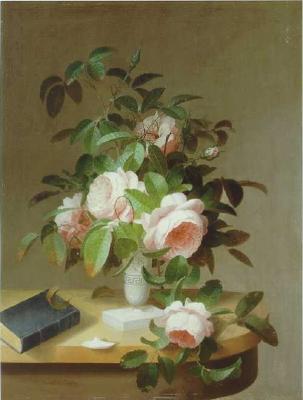 Sarah Miriam Peale : Still LIfe With Flowers and