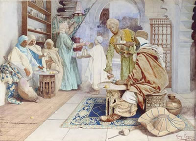 Giuseppe Signorini : An Arab Café